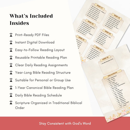 1-Year Canonical Bible Reading Plan